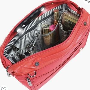NWT Oprah's Favorite Red Littbag LED lighted organizer insert 4 handbags purses